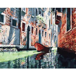   Velence szűk utcái - számfestő keretre feszítve (40x50cm)