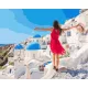 Santorini - számfestő keretre feszítve (40x50cm)
