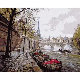 Szajna rakpart - számfestő keretre feszítve (40x50cm)