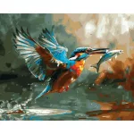 Vízi vadászat - számfestő keretre feszítve (40x50cm)