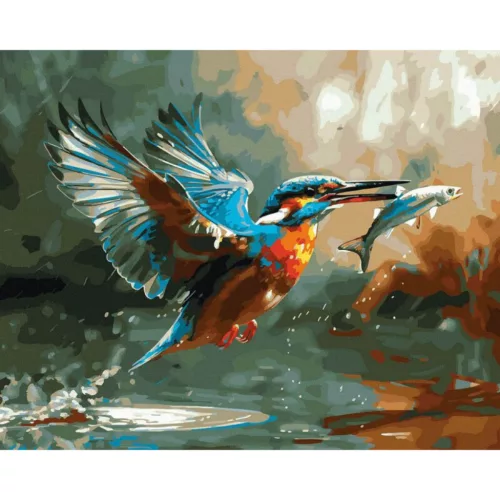 Vízi vadászat - számfestő keretre feszítve (40x50cm)