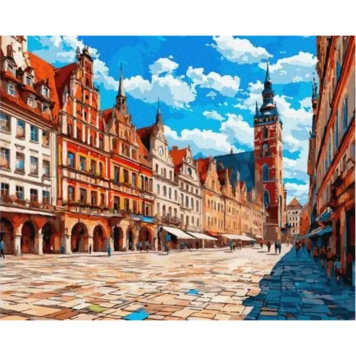 Séta évszázadokon át - számfestő keretre feszítve (40x50cm)