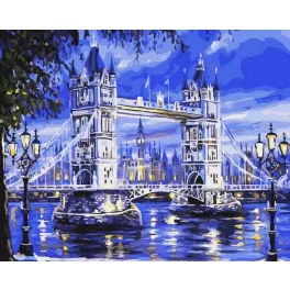   London holdfényben - számfestő keretre feszítve (40x50cm)