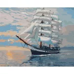 Hadihajó - számfestő keretre feszítve (40x50cm)