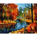 Őszi park - számfestő keretre feszítve (40x50cm)