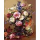 Rózsa és bazsarózsa - számfestő keretre feszítve (40x50cm)
