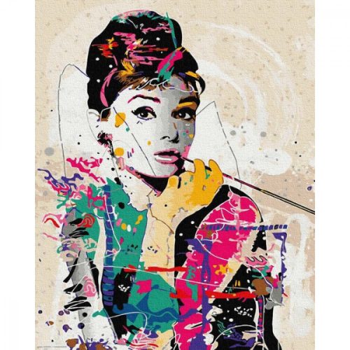 Audrey Hepburn - számfestő keretre feszítve (40x50cm)