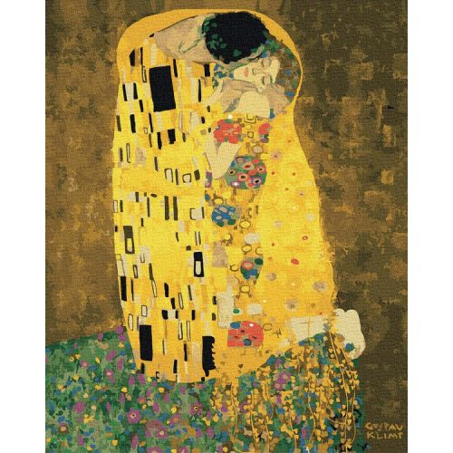 Csók (Gustav Klimt) - számfestő keretre feszítve (40x50cm)