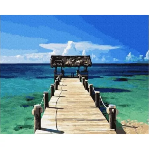 Egy felejthetetlen nyaralás - számfestő keretre feszítve (40x50cm)
