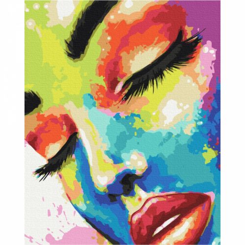 Nő színekben - számfestő keretre feszítve (40x50cm)