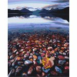 Kavicsos part - számfestő keretre feszítve (40x50cm)