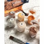 Kavicsos part - számfestő keretre feszítve (40x50cm)