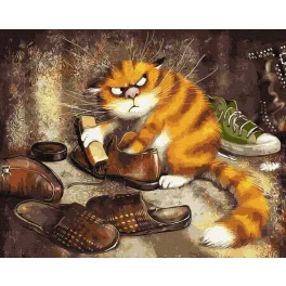   Munkára kényszerítve... - számfestő keretre feszítve (40x50cm)
