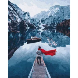 Norvég fjordok - számfestő keretre feszítve (40x50cm)