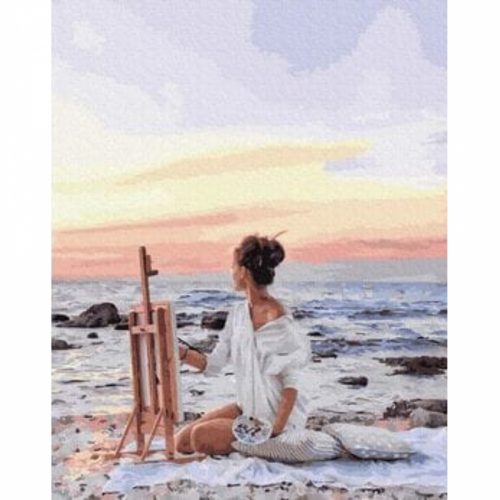 Festés naplementében - számfestő keretre feszítve (40x50cm)
