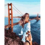 Kövess engem - Golden Gate híd - számfestő keretre feszítve (40x50cm)
