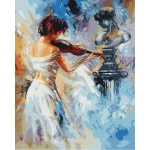 Klasszikus hegedű dallamok - számfestő keretre feszítve (40x50cm)