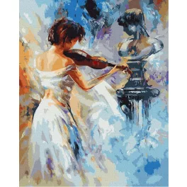   Klasszikus hegedű dallamok - számfestő keretre feszítve (40x50cm)