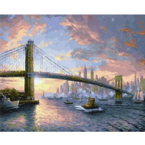 Brooklyn híd, New York - számfestő keretre feszítve (40x50cm)