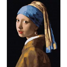   Jan Vermeer: Leány gyöngy fülbevalóval - számfestő keretre feszítve (40x50cm)