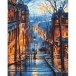 Éjszakai város - számfestő keretre feszítve (40x50cm)