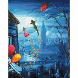   Pán Péter - Utazás Sohaországba - számfestő keretre feszítve (40x50cm)