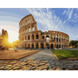   Colosseum napsütésben - számfestő keretre feszítve (40x50cm)