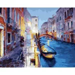 Hajózás a Canal Grandén - számfestő keretre feszítve (40x50cm)