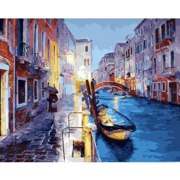   Hajózás a Canal Grandén - számfestő keretre feszítve (40x50cm)