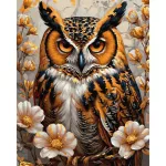 Az éjszaka arany szemei - számfestő keretre feszítve arany festékkel (40x50cm)