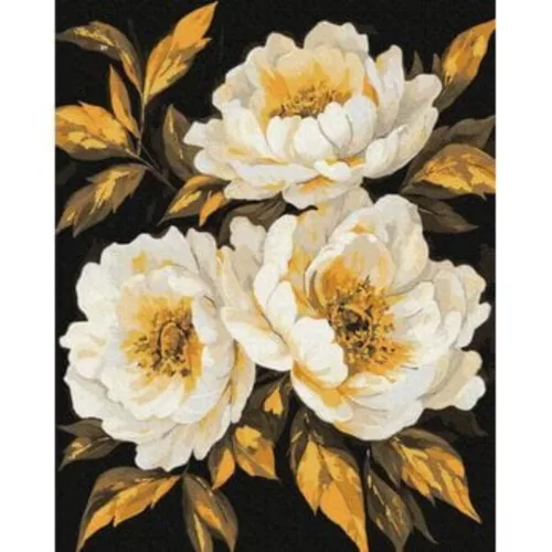 Gyengéd pillanat - számfestő keretre feszítve arany festékkel (40x50cm)
