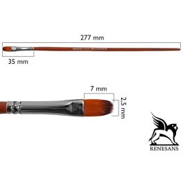   Ecset J1001FR- 0 lapos, kerekített, hosszú nyelû, szintetikus
