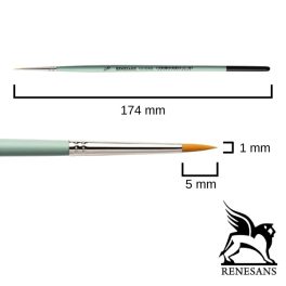 Ecset J1010RS- 3/0 rövid szõrû, kör, szintetikus