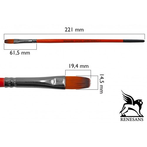 Ecset J1097FR- 14 lapos, kerekített, szintetikus