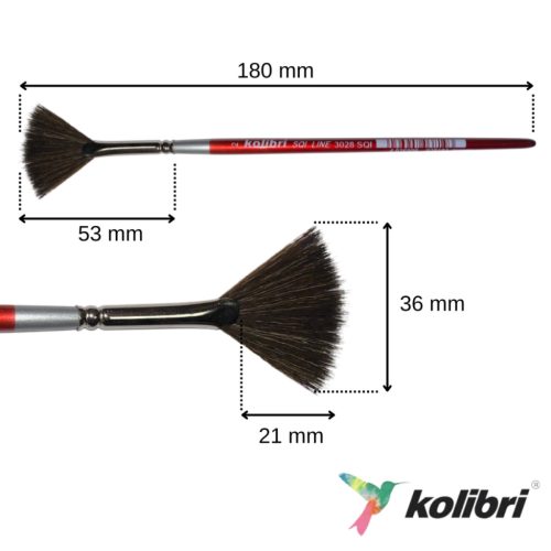 Ecset 3028SQI/2 legyező szintetikus Kolibri