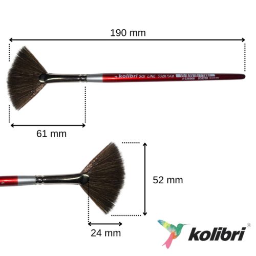 Ecset 3028SQI/4 legyező szintetikus Kolibri