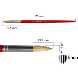   Sörte ecset (Chungking), hegyes, hosszú lakozott nyél, No.311/12