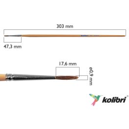 KOLIBRI ökörfűlszőr vonalhúzó ecset no.340/2