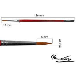 Munkácsy ecset, nyestszőr, retus,  tű M410-3/0