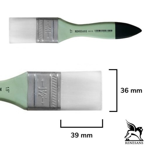 Renesans 8015 lapos ecset szintetikus sörte 1.5"