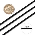 Hasított bőr (utánzat), 1,5 mm, fekete