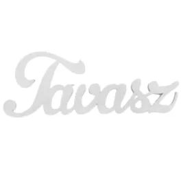 Fa "Tavasz" felirat 9,5x3,5cm - fehér