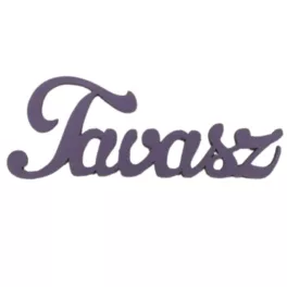 Fa "Tavasz" felirat 9,5x3,5cm - lila