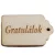 Natúr fa - Scrapbook kisérő táblák "Gratulálok" 3x4,5cm