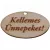Natúr fa - "Kellemes Ünnepeket!" gravírozott ovál tábla 2,5x4cm