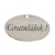 Natúr fa - "Gratulálok" gravírozott ovál tábla 2,5x4cm