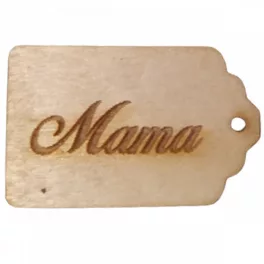   Natúr fa - Scrapbook kisérő táblák "Mama" 3x4,5cm