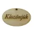 Natúr fa - "Köszönjük" gravírozott ovál tábla 2,5x4cm