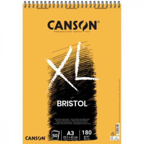 Canson XL Bristol rajztömb 180g - A3 spirálkötéses 50 ív