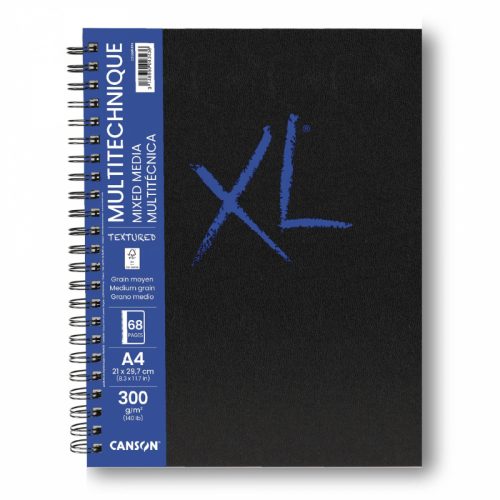 CANSON Books XL MIX MEDIA Textured, spirálkötött, 300g/m2,
34 lap, A4